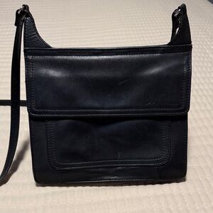Fossil Black Leather Crossbody Bag